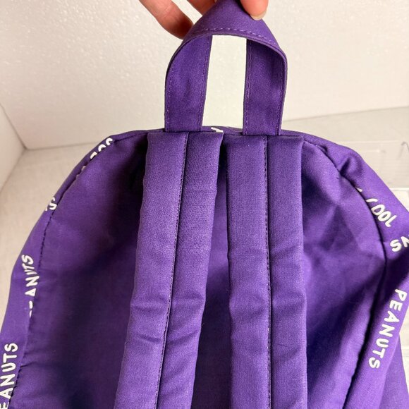 Vintage 1980\'s Peanuts Charlie Brown Snoopy Backpack Bag Purple Canvas Joe Cool main image 5